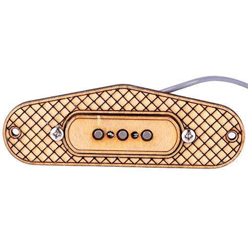 Magt Guitar Pickup Cigar Box Guitar Kit, 3 String / 3 Pole Guitar Pickup Maple Wood Humbucker Pickup With 6.35Mm Jack For Cigar Box Guitar #TOP2