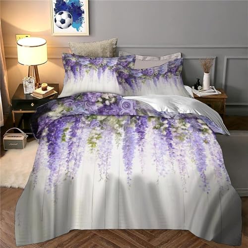 Housse de Couette 260x220cm Imprimé 3D Microfibre Hypoallergique pour Lit Ado