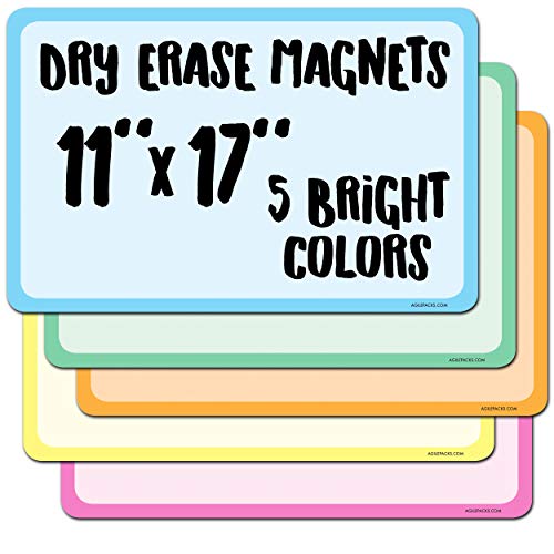 Magnetic Dry Erase Whiteboard Sheet 11" x 17" - Kitchen, Fridge, Office, Classroom