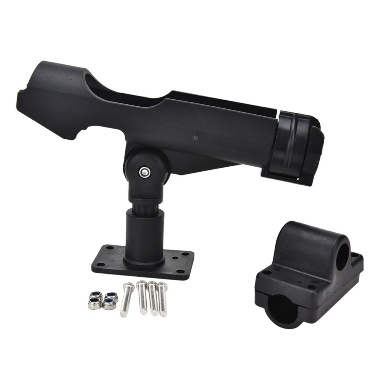 YARNOW Supporto Per Canna Da Pesca Per Kayak/yacht 4 Pezzi Staffa Girevole Viti in Acciaio Inossidabile Facile Installazione Nylon Accessorio Per Barca