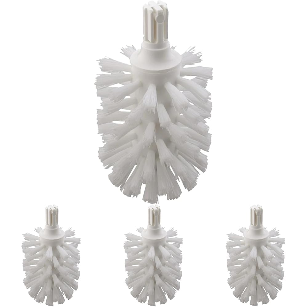 Hansgrohe 40088000 WC Bürste ohne Stiel, Weiß, mittel (Packung mit 4)