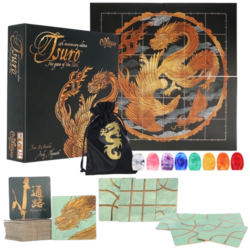 Image of Tsuro 20th Anniversary Edition - Award-Winning Tile-Laying Strategy Board Game, 2-8 Players Ages 8+