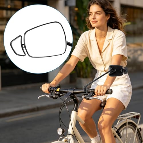 Espejos para Bicicleta Lente Doble Gran Angular Lateral de Ciclismo 2