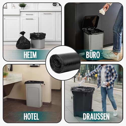 Bakoki Müllbeutel 380L - Extrem Reißfest, Extra Stark, Ideal Für Haushalt, Garten Und Betrieb -4 x 10er Rolle, Schwerlast Müllsäcke Für Renovierung Und Gewerbe-Abfälle, Große Müllsäcke, LDPE