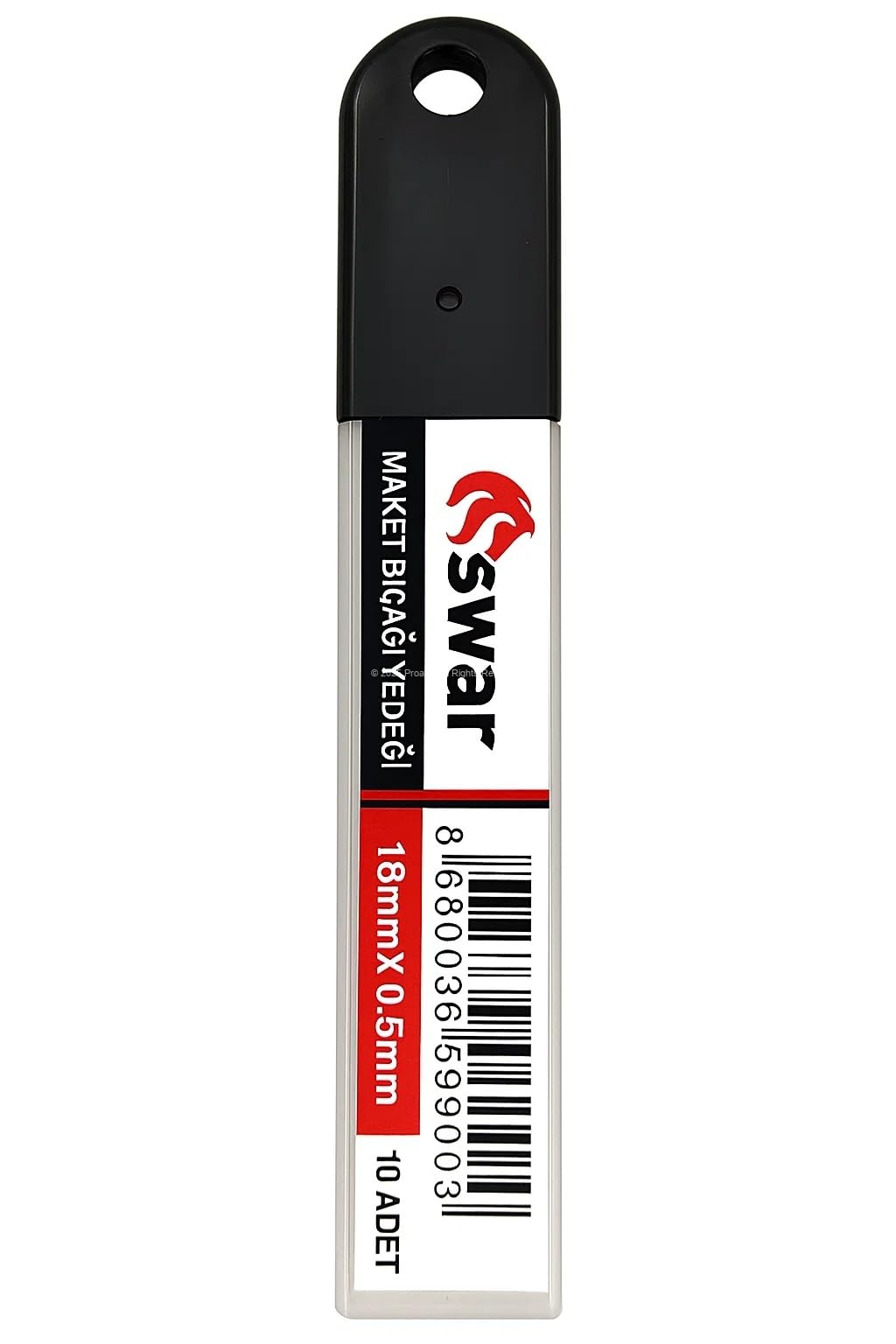 Proalet Maket Bıçağı Yedeği, 18 mm x 0,5 mm, Karbon Çelik, Ultra Keskin, Dayanıklı Uç, 7 Kırımlı, Endüstriyel Kesici Bıçak, Yedek Parça, İnce Detay Kesim (Standart, Adet, 10)
