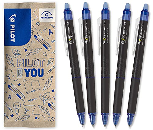 Stylo FriXion Point Clicker PILOT bleu pour des notes de cours impeccables