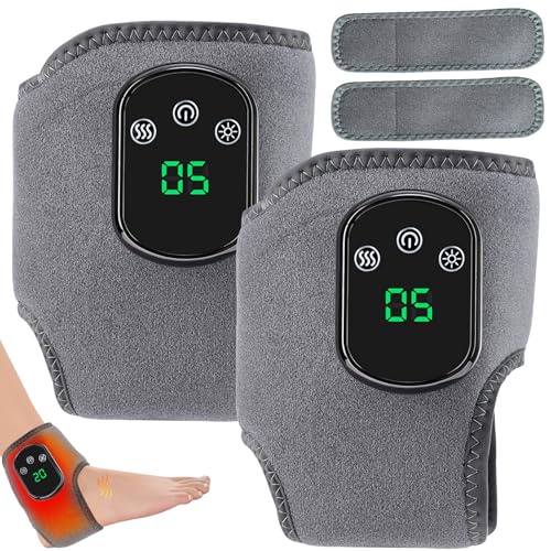 2 Stück Fußmassagegerät 3-In-1 Fussmassagegerät Foot Massager Massagegerät Füße Fußmassage FussmassagegeräT Elektrisch mit 3 Modi und 5 Wärmeeinstellungen für Knöchel Ferse Sohle Fußgewölbe