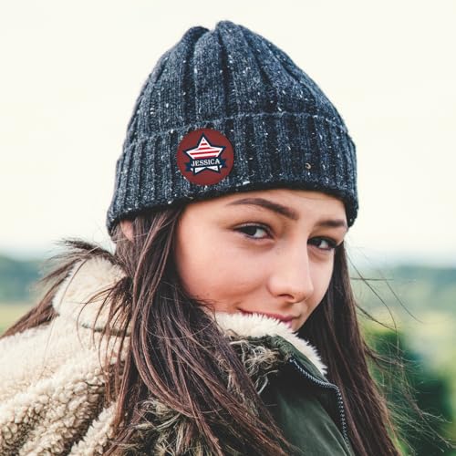 JCYIF Custom Leather Patches for Hats - Personalized Printed Leatherette Labels Iron-on, Hook & Loop - Unique Gift for Hats Bags Jackets