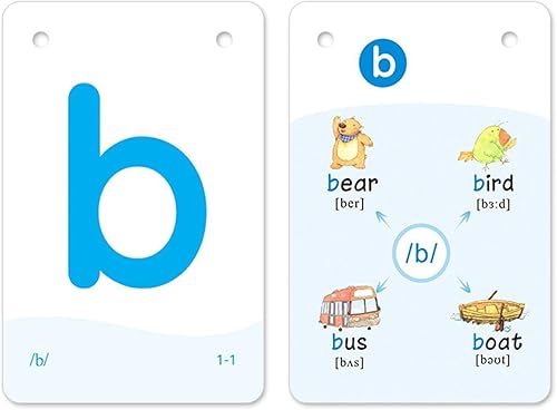Miniatura 7 de Palabras Tarjetas de memoria para niños pequeños Phonics Alphabet Flashcards Inglés Tarjeta de fonética Calendario de escritorio