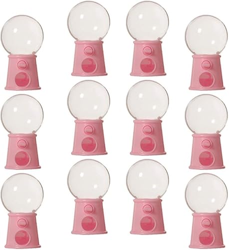 Máquina de chicles Mini dispensador de caramelos 12 piezas dispensador de chicles de plástico Máquinas de goma de mascar Máquinas de atrapar dulces