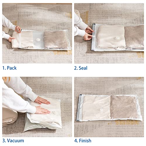 Clevhom Vacuum Storage Bags Combo 15 Pack, Vacuum Sealer Bags For Clothes And Beddings, 3 Hanging /3 Cube /3 Medium / 3 Small /3 Roll, Closet Organizers And Storage #TOP6