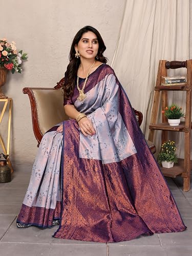 Image of Avantika Fashion Women's Kanjivaram Style Soft Silk Banarasi Sarees With Blouse Piece For Women