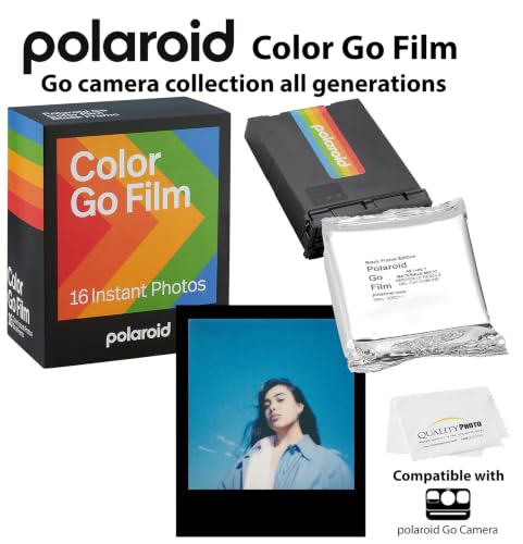 Película Polaroid Go Color con marco negro + paño de microfibra para limpieza (compatible con cámaras Polaroid Go) – Paquete de 3 (48 películas) miniatura 2