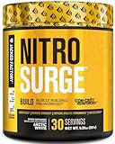 Jacked Factory Nitrosurge Build Pre Workout with Creatine for Muscle Building - Con Cret Creatine Powder & elevATP for Intense Energy, Powerful Pumps, & Endless Endurance - 30 Servings, Arctic White