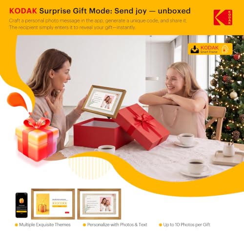 KODAK 10.1" WiFi Digital Picture Frame, Rechargeable Battery, Solid Wood - image 6