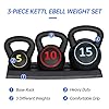 Saicool-3-Piece-Kettlebell-Set-with-Storage-Rack-Wide-Grip-Strength-Training-kettlebells-5-lbs-10-lbs-15-lbs-Exercise-Fitness-Concrete-Weight-Full-Body-HIIT-Workout Saicool 3-Piece Kettlebell Set with Storage Rack, Wide Grip Strength Training kettlebells, 5 lbs 10 lbs 15 lbs, Exercise Fitness Concrete Weight, Full Body HIIT Workout