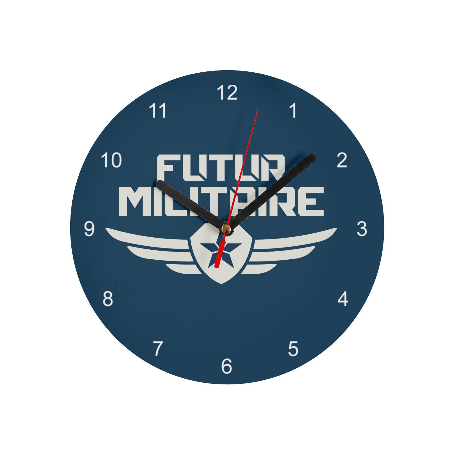 Horloge murale en verre bleu militaire le cadeau idéal pour un futur soldat
