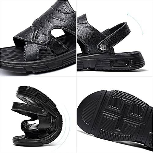 Men SandalsWaterproof Non-Slip Sandals Men's Soft Bottom Wear-Resistant Slippers Breathable Sandals(D,41 Code)3