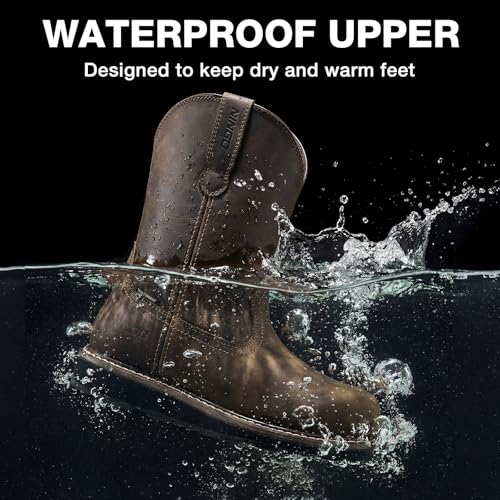 Image of NINGO Soft Toe Work Boots for Men, Waterproof & Non Slip Wellington Boots