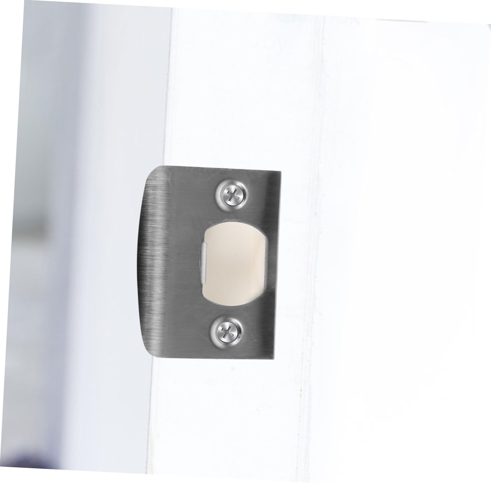 Operitacx 20 Ensembles Guide De Serrure De Porte Intérieur Loquet De Remplacement Plaque Pour Gâche De Pêne Dormant Assiettes Verrou Porte Renfort De Porte Acier Inoxydable Silver