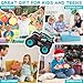 DYODYORC Remote Control Car, 2.4Ghz All Terrain Dinosaur Monster Truck Toys, RC Truck with Music, 3 Lighting Effects, 360 Stunt Capable, 2 Batteries Ready to Run, Toy Gifts for Boys and Girls (Cyan)