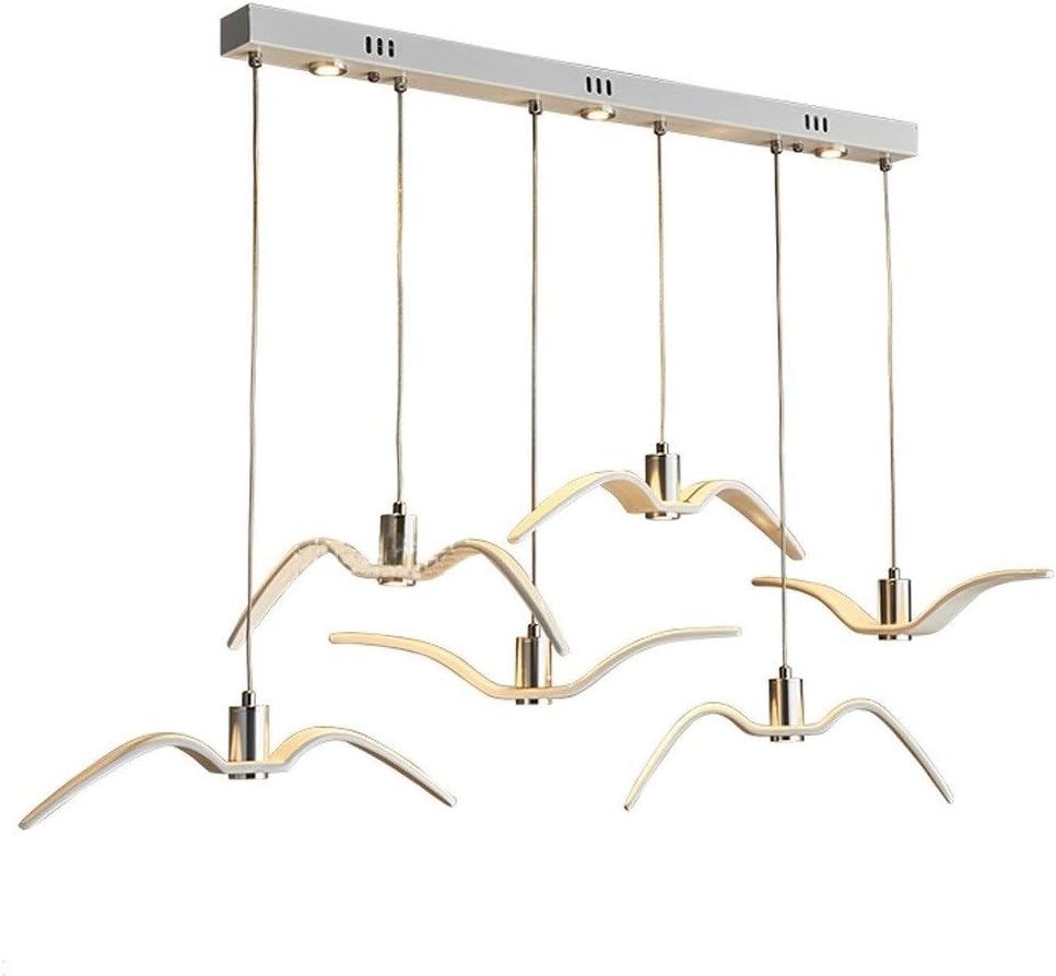 Lámpara de araña colgante Lámparas de araña Araña de gaviotas de personalidad creativa Lámpara LED libre de resina Sala de estar moderna Lámpara de restaurante del hotel Lámpara de techo Techo Ilumina