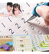 ZOQWEID Sank Magic Practice 4 Book Magic Calligraphy Copybook Set Practical Reusable Writing Tool...
