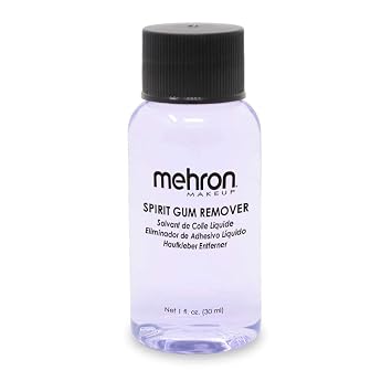 Mehron Makeup Spirit Gum Remover | SFX Makeup Remover | Spirit Gum Adhesive Remover 1 fl oz 30 ml