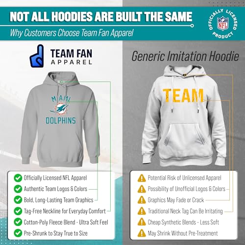 Image of Team Fan Apparel NFL Gameday Hoodie Pullover Sweatshirt for Men and Women | Officially licensed NFL Gameday fleece pullover - kangaroo pocket, ribbed cuffs, drawstring hood, unisex fit