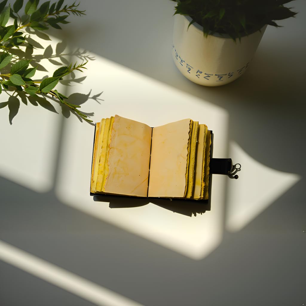 Lebensbaum Leder Tagebuch mit Schloss - Handgefertigtes Vintage Schreibheft 100 Büttenrandseiten - Rustikales Reisetagebuch, Skizzenbuch, Poesiebuch & Geschenk für Schriftsteller, Künstler, Männer