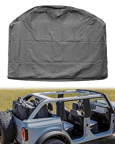 Upgraded Car Hard Top Storage Bag Fit for Ford Bronco 2021 2022 2023 4-Door, Portable Freedom Panel Storage Bag for Roof Panel Over Rear Row Seat, Rear Hardtop Organizer Bag 1Pc