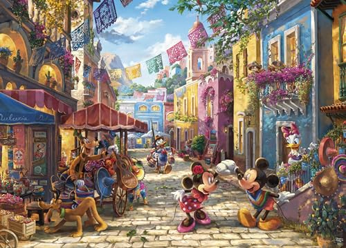 Juegos De Mesa, Toy Ceaco - Thomas Kinkade - Disney - Mickey y Minnie en México - Rompecabezas de 1000 Piezas