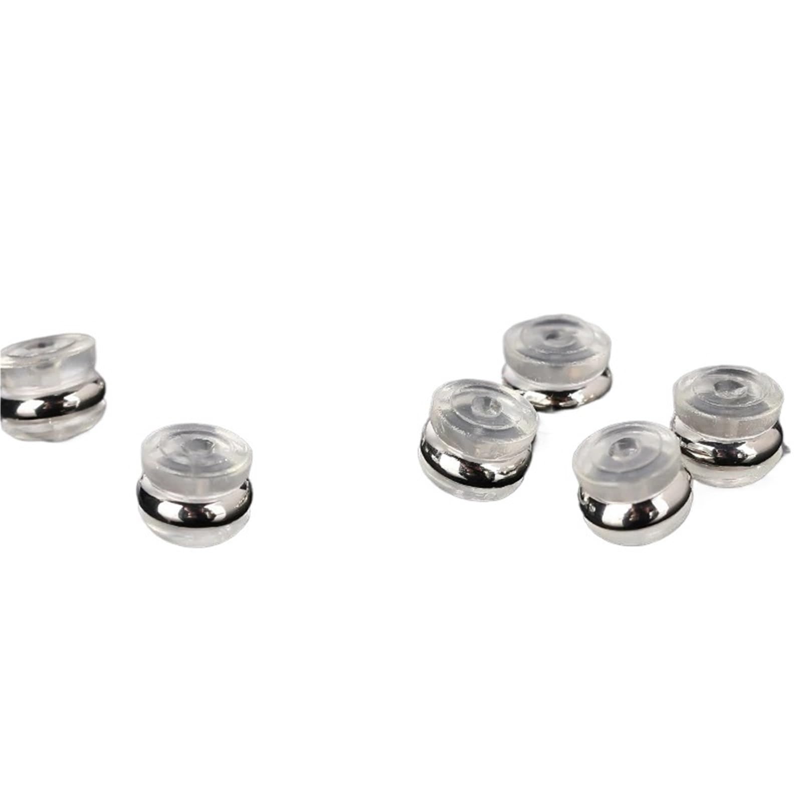 Lot de 200 fermoirs en silicone pour boucles d'oreilles Hamburger
