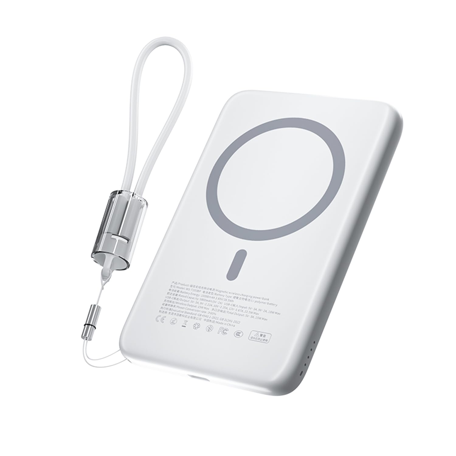 New Net - Power Bank magnético 10000 mAh compatible con Samsung Galaxy | S26, S26+, S25, S25+, S24, S24+, Ultra, Edge, FE, 5G iPhone 17 16 15 Pro Max [Wireless Mag Safe - Potencia 15W - USB-C 22.5W]