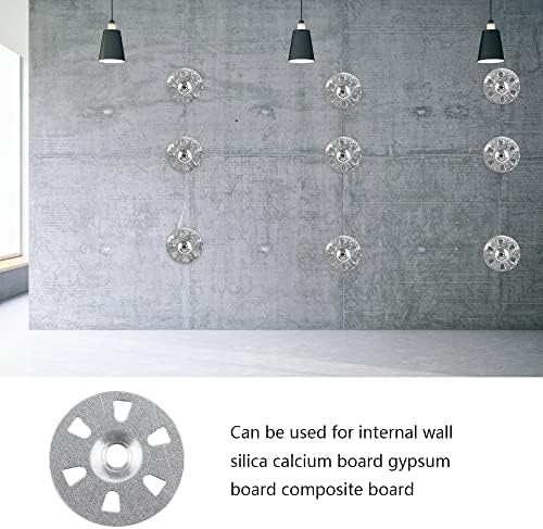 ComPDCVD 100 Pieces Tile Backer Board Washers Easy Fix Washers 35mm Diameter Galvanised Steel Tile Fixing Washers Nail Gaskets for Gypsum Board Extruded Plate Insulation Thermoboard Backer Boards