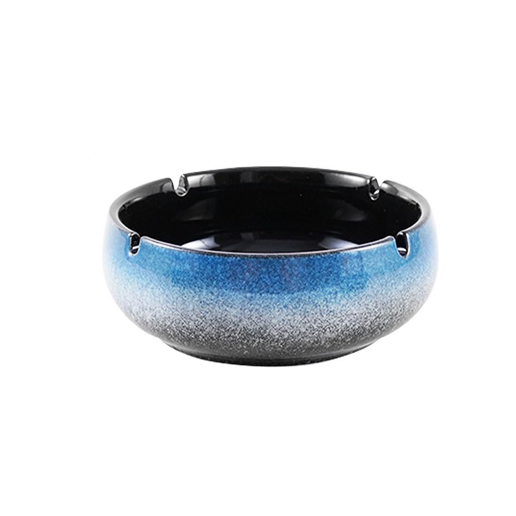 Gthtuhfd Ash Tray Ceramic Ashtray Indoor Or Outdoor Windproof Smokers Home Office Decorative Desktop Smoking Ashtray For Outside Patio