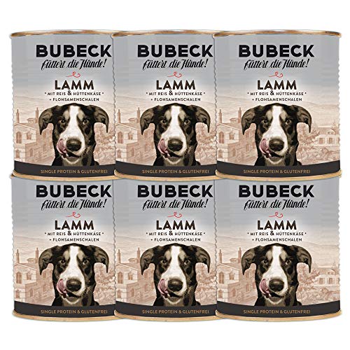 Nassfutter für Hunde | getreidefrei von Bubeck | Verschiedene Sorten (Lamm, 800g)