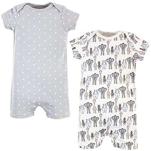 Image of Hudson Baby Unisex Cotton Rompers