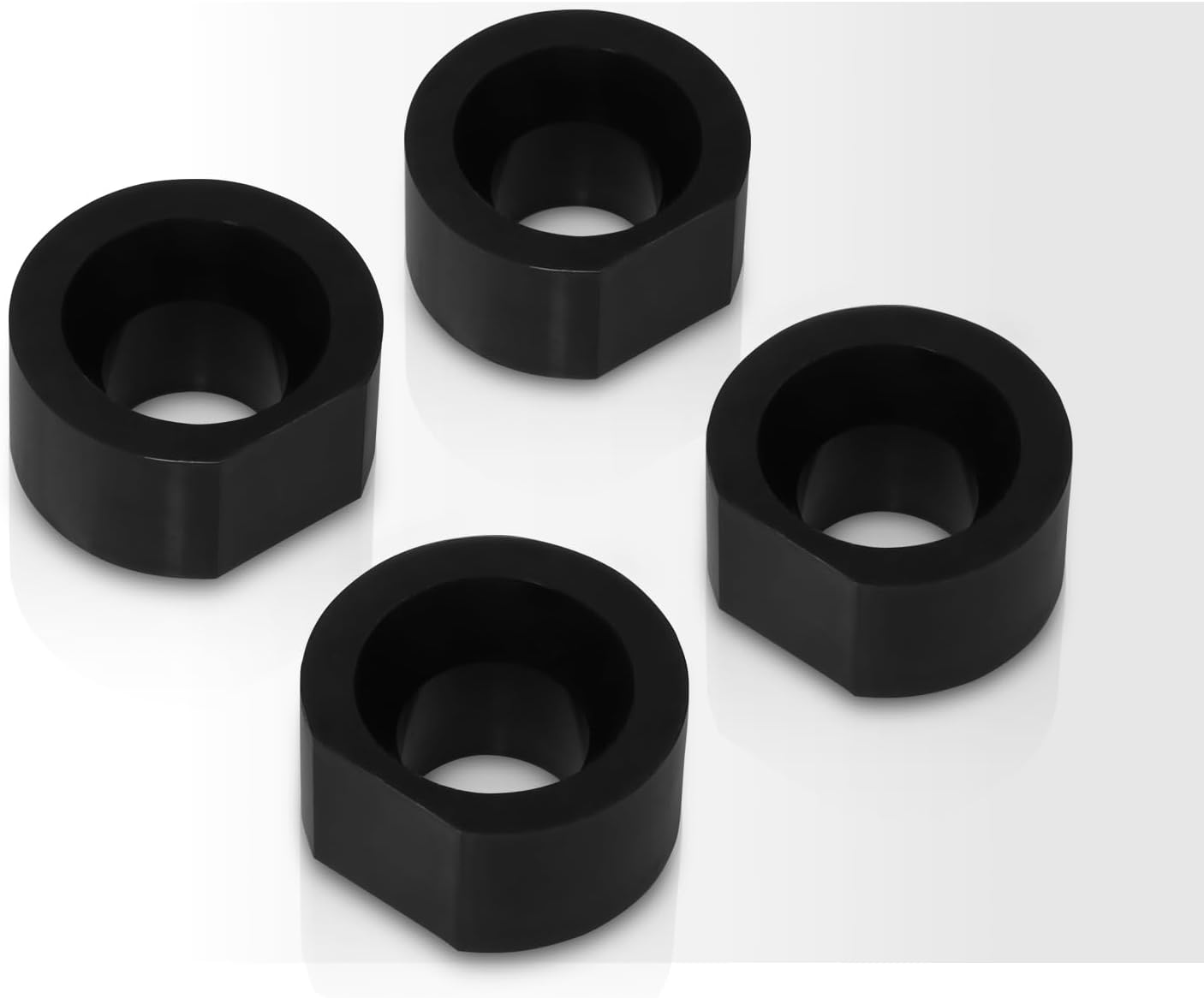 AJP Distributors 2" Front & 2.0" Rear Full Leveling Lift Kit Coil Spring Spacers Set Polyurethane Black Compatible/Replacement For Wrangler TJ 4WD 2WD 1997 1998 1999 2000 2001 2002 2003 2004 2005 2006