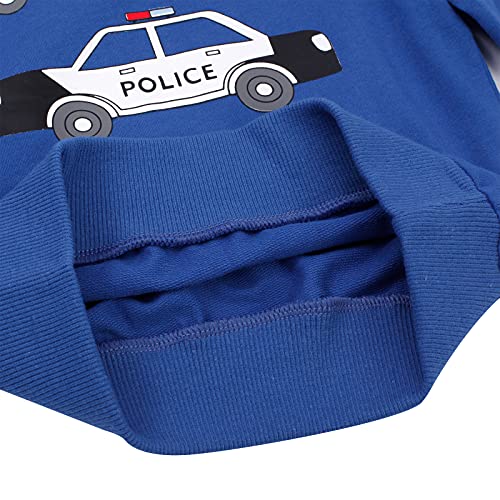 Image of Akyzic Toddler Boys Sweatshirts Cotton Crewneck Truck Shirt Dinosaur Long Sleeve Pullover Tops Tees 2-8T