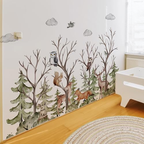 Vinilos decorativos animales bosque 51.57x33.28 pulgadas miniatura 4