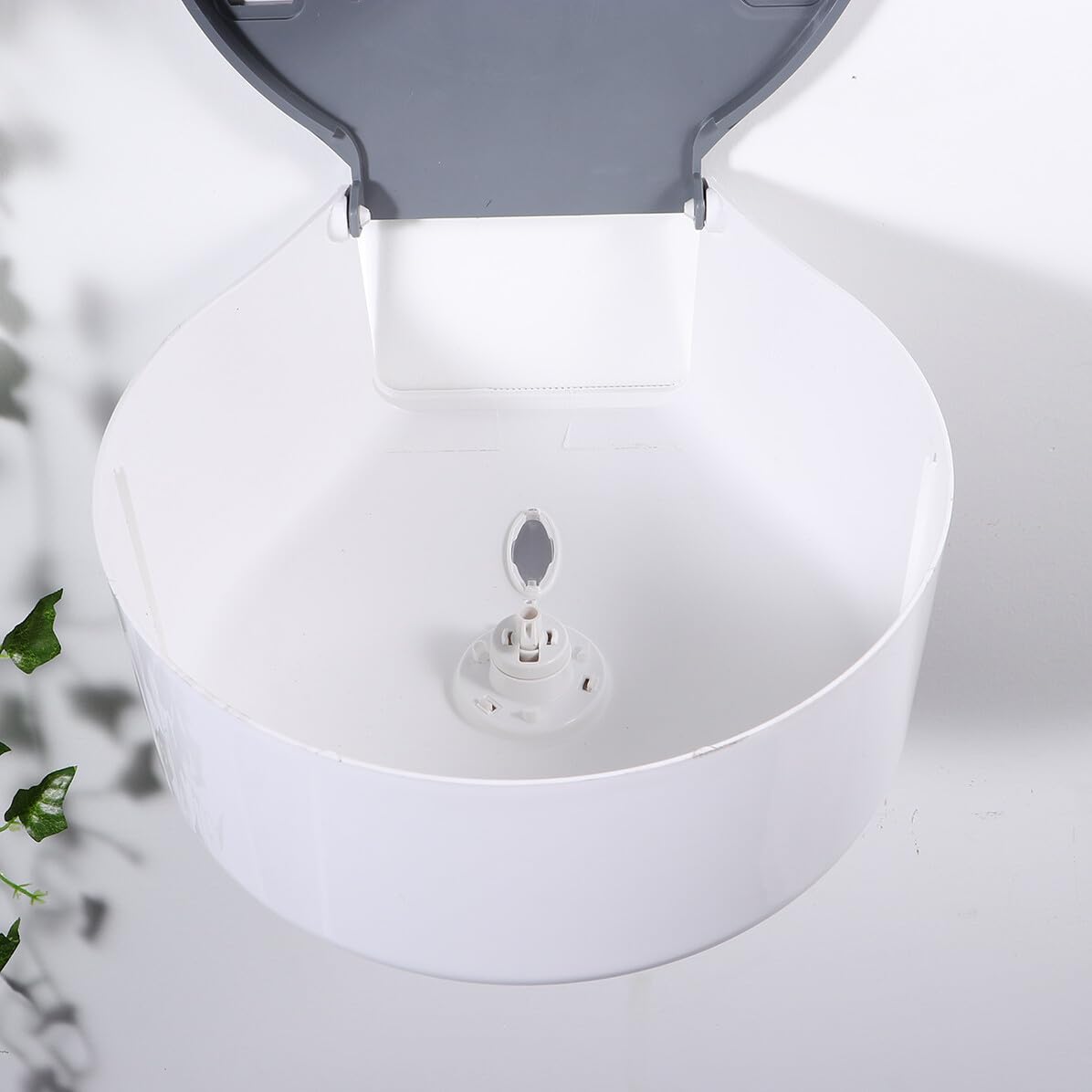 Dispenser Igienica Muro Bianco in Rotondo Carta Abs | Finestra Livello Carta, Dotato di Chiave, per Casa e Toilette, Stile Rotondo, Accessorio da Parete