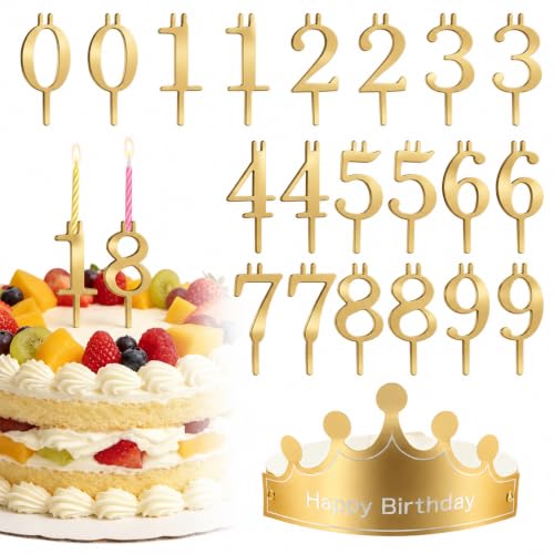 Reusable Number Birthday Candle Holder Set 20 PCS (2 Sets) Metal Number Candle Holders Stand Party Cakes Accessories Cake Topper Decorations for Anniversary Wedding Date Displays