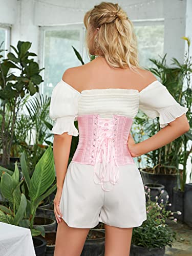 Image of Alivila.Y Fashion Womens Sexy Satin Vintage Underbust Waist Training Corset Bustier