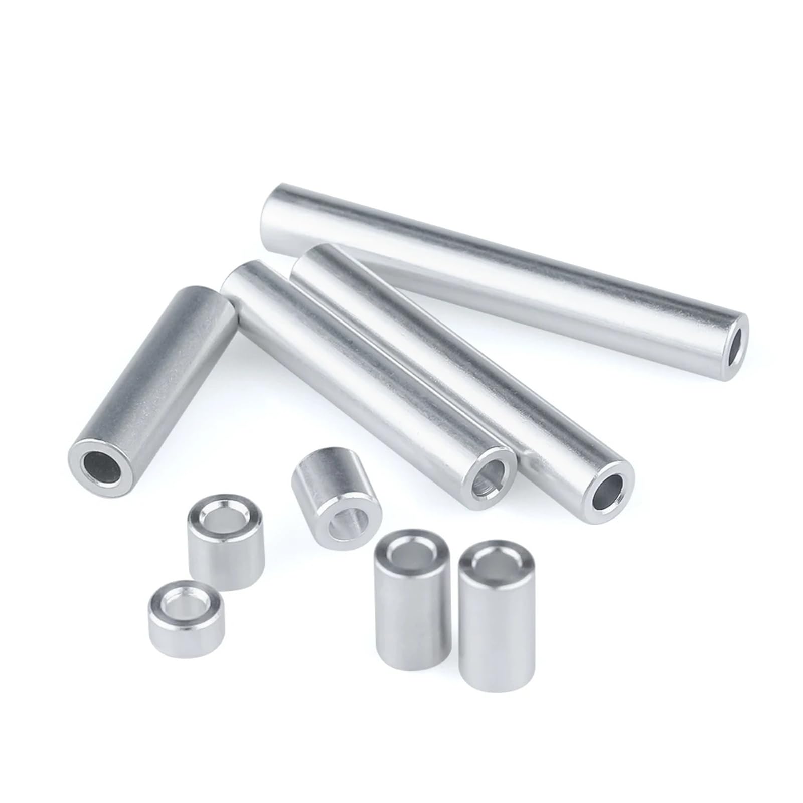 10 szt. Aluminiowe okrągłe podkładki dystansowe - M3 M4 M5 M6 M8 Podkładka płaska Tuleja Uszczelka Dystans dystansowy (długości od 3 mm do 70 mm)(M8xL40mm)