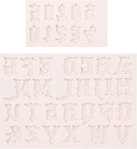 Vista 9 de Moldes de silicona de chocolate, 0-9 números de silicona para fondant para decoración de alfabeto de pastel de cumpleaños 2 moldes de chocolate