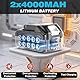 Akku Kettensäge 12 Zoll,2-In-1 Teleskop Astsäge Bis 105cm,3000W Bürstenloser Motor, Automatischer Öler & Werkzeuglose Kettenspannung und 2 * 4000 mAh FüR Baumzweige, Holzschneiden