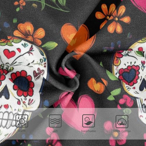 Wusikd Day Of The Dead Boys' Underwear Cotton Sugar Skulls Boys Briefs Soft Toddler Underwear 2T3