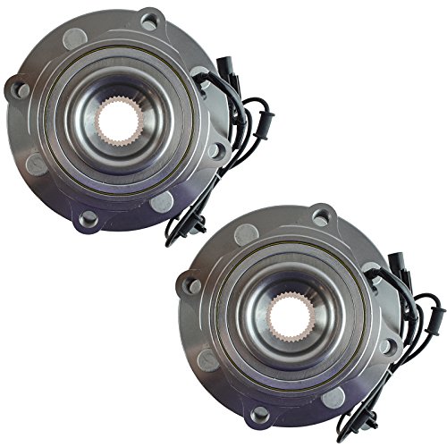 Image of TRQ 2 Piece Front Wheel Bearing & Hub Assembly Set Compatible with 2012-2013 Ram 2500 2012-2014 3500