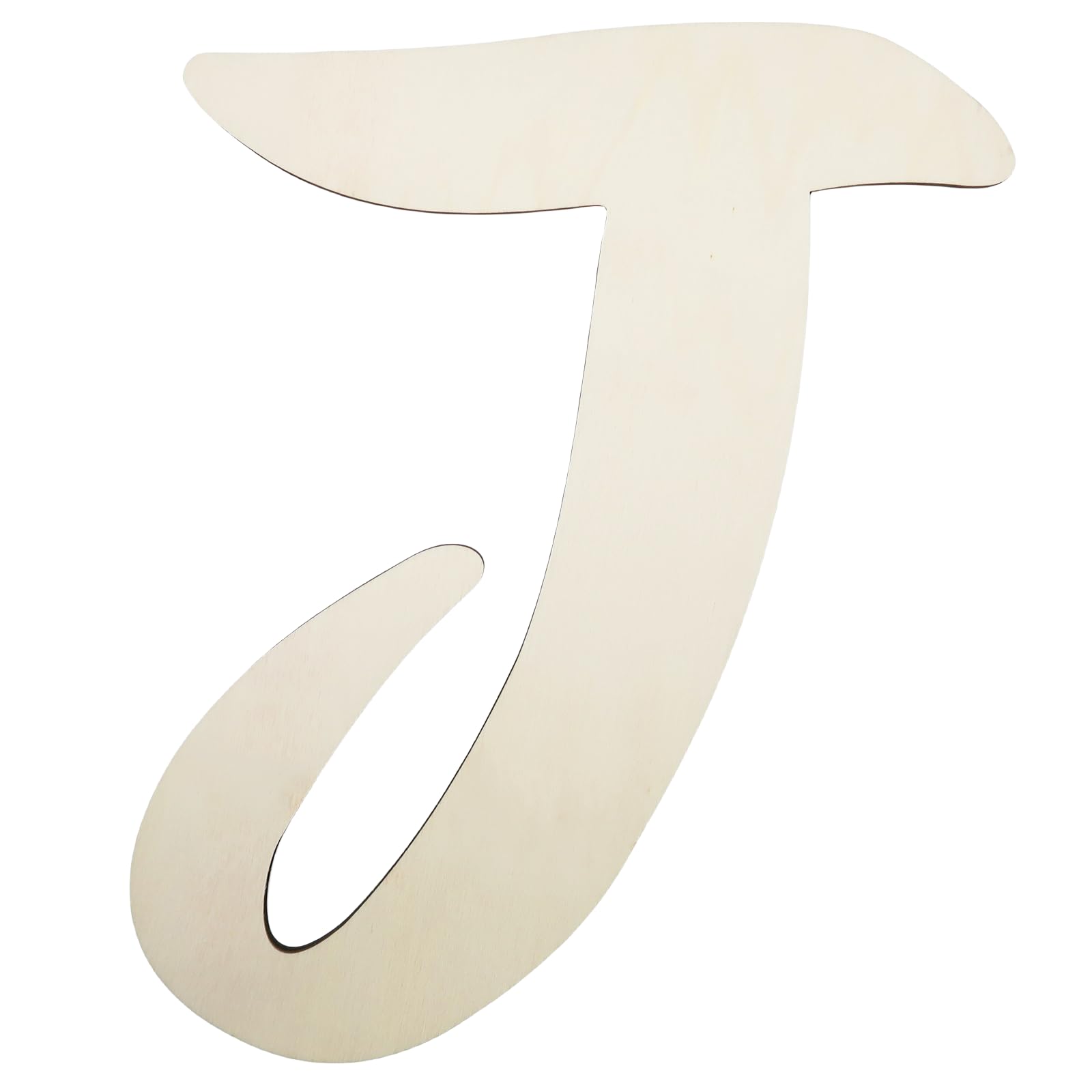 SMANTA 12 Inch Unfinished Wooden Letter J, Large Wood Letters for DIY Crafts, Thickness 1/8" Blank Unfinished Wooden Alphabet for Home Wall Decor DIY Letters Crafts